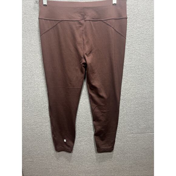 Sweaty Betty All Day Women Athletic Leggings 7/8 Length Stretch Size XL Purple - Picture 3 of 14